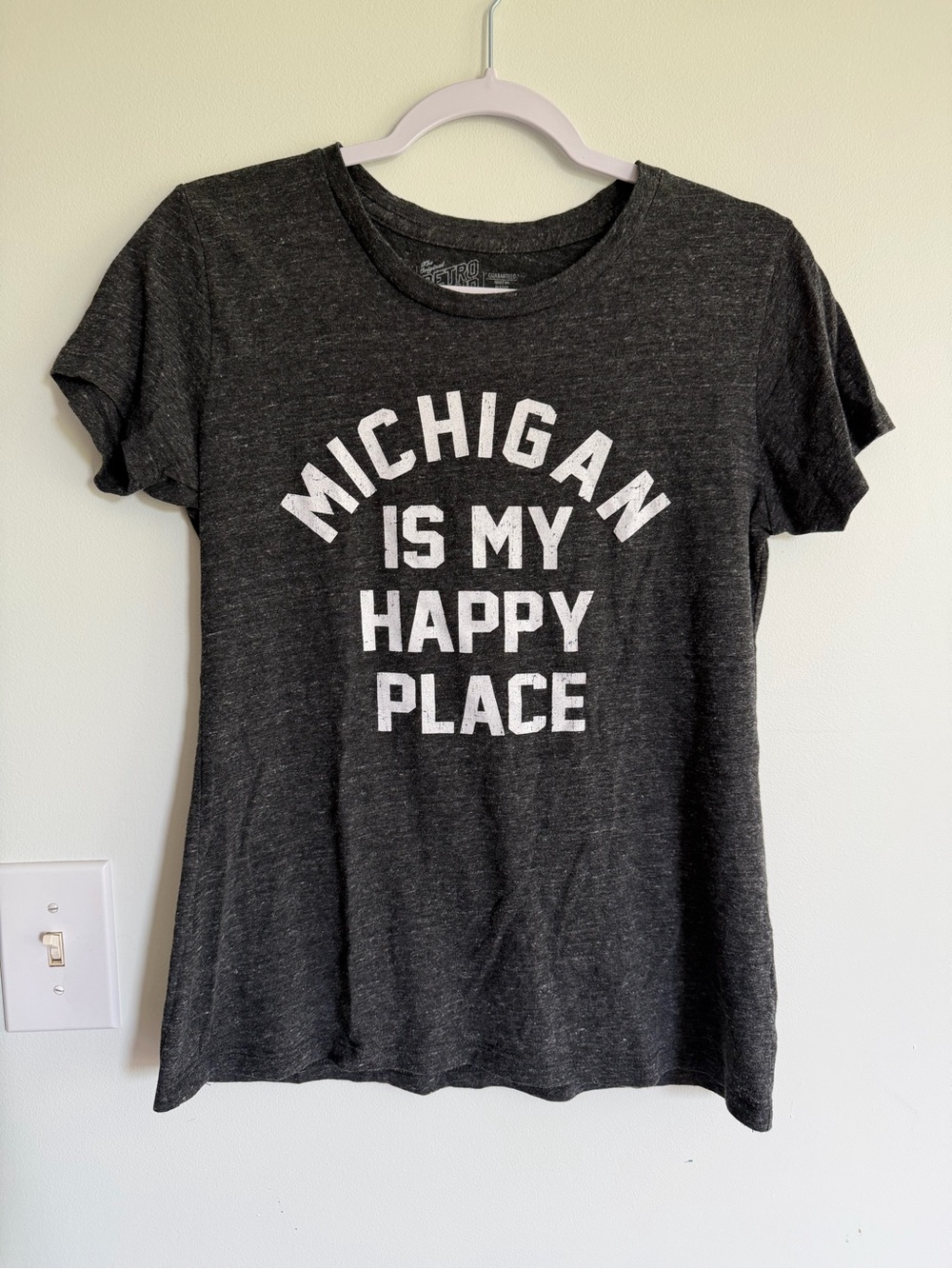 The Original Retro Brand Michigan Is My Happy Place Graphic Tee Made in the USA